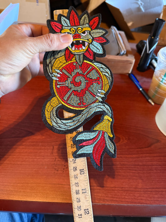Quetzalcoatl, Kukulkan, Large Patch, 10”, Ometeotl, Hunab Ku, Azteca, Mayan, Mexica (#21