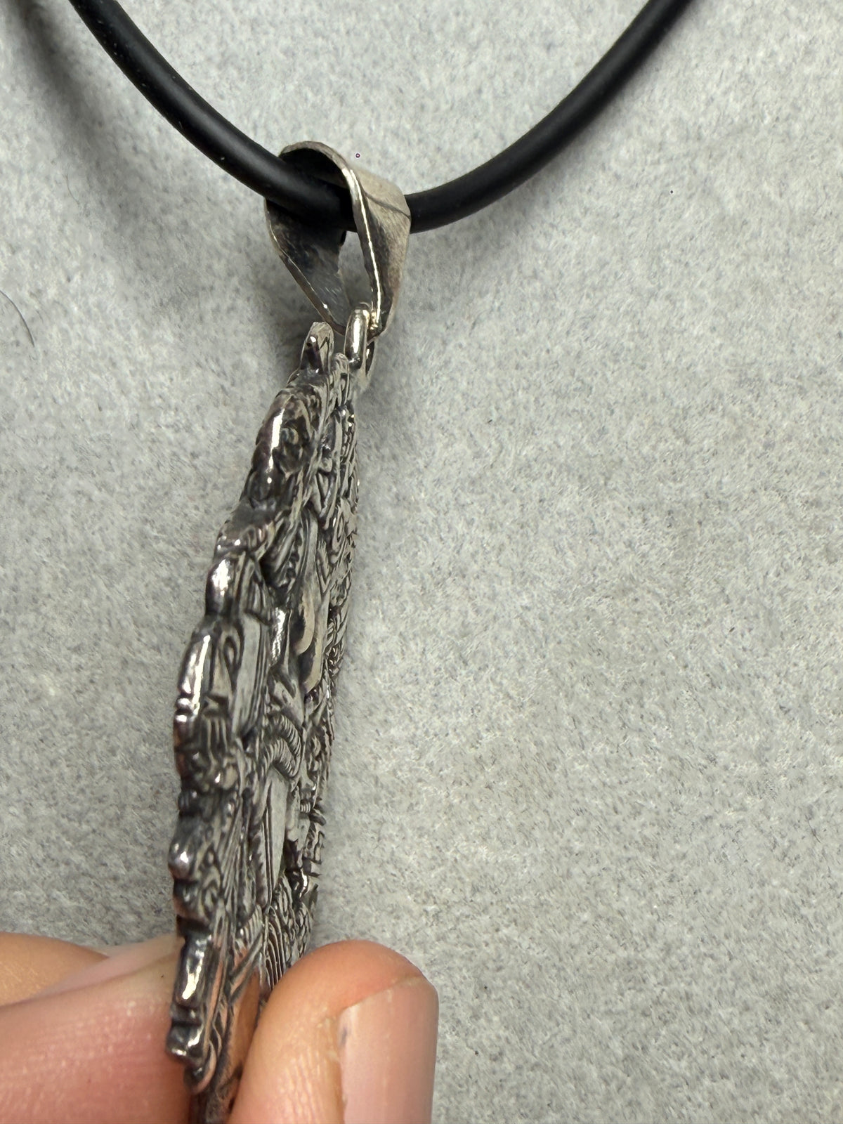 Coyolxauhqui Double Sided Pendant, 925 Sterling Silver Aztec Moon Goddess (#Xb4)