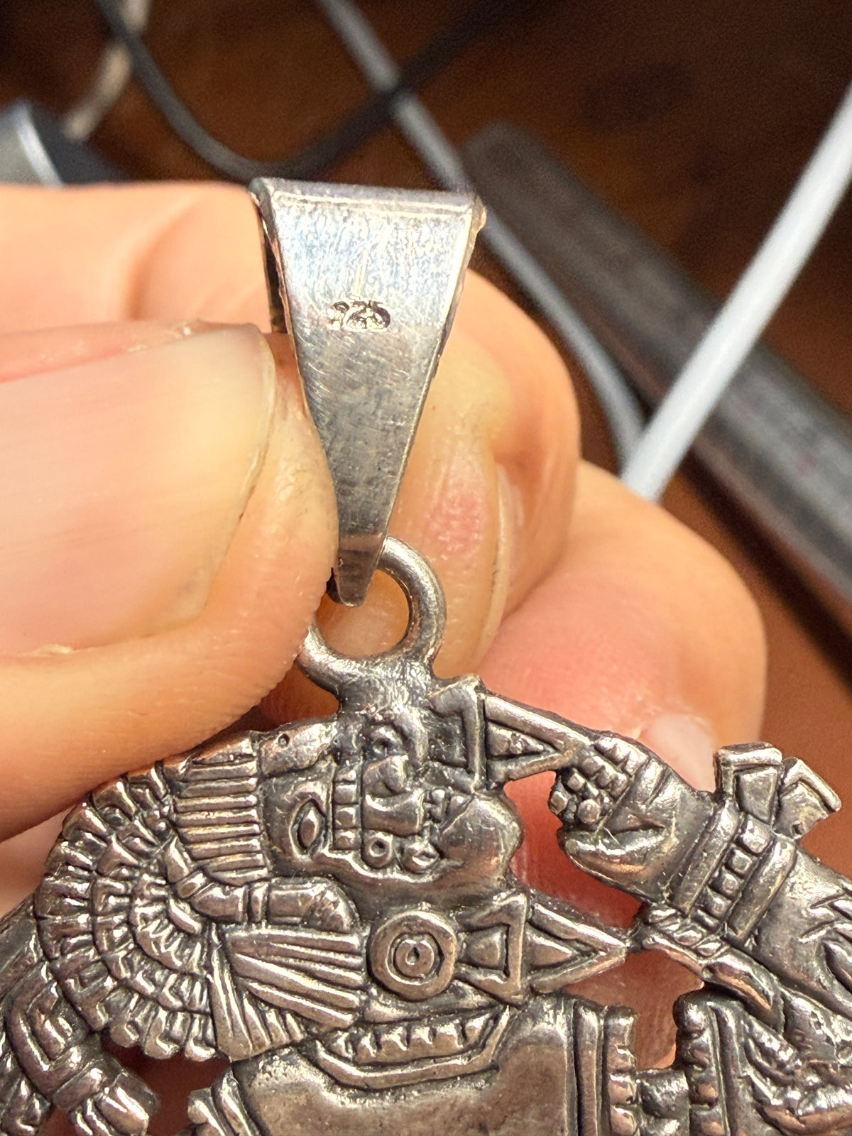 Coyolxauhqui Double Sided Pendant, 925 Sterling Silver Aztec Moon Goddess (#Xb4)
