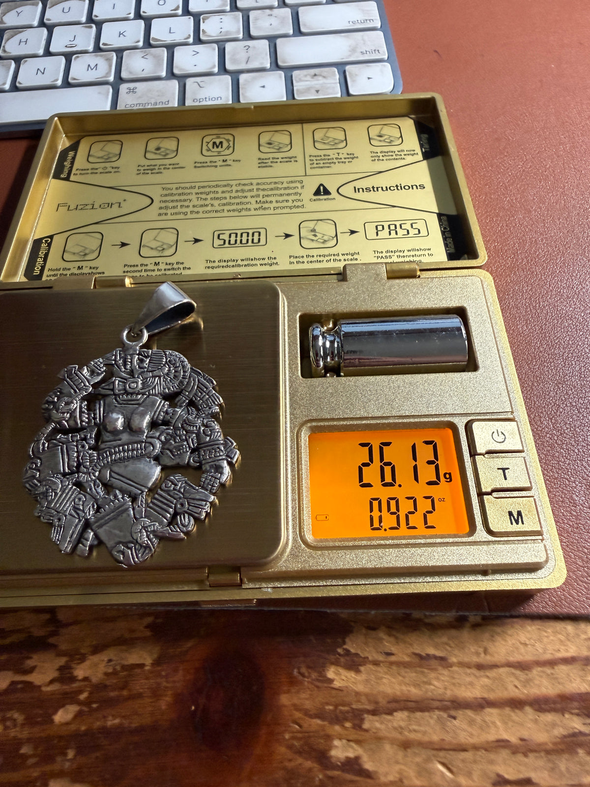 Coyolxauhqui Double Sided Pendant, 925 Sterling Silver Aztec Moon Goddess (#Xb4)