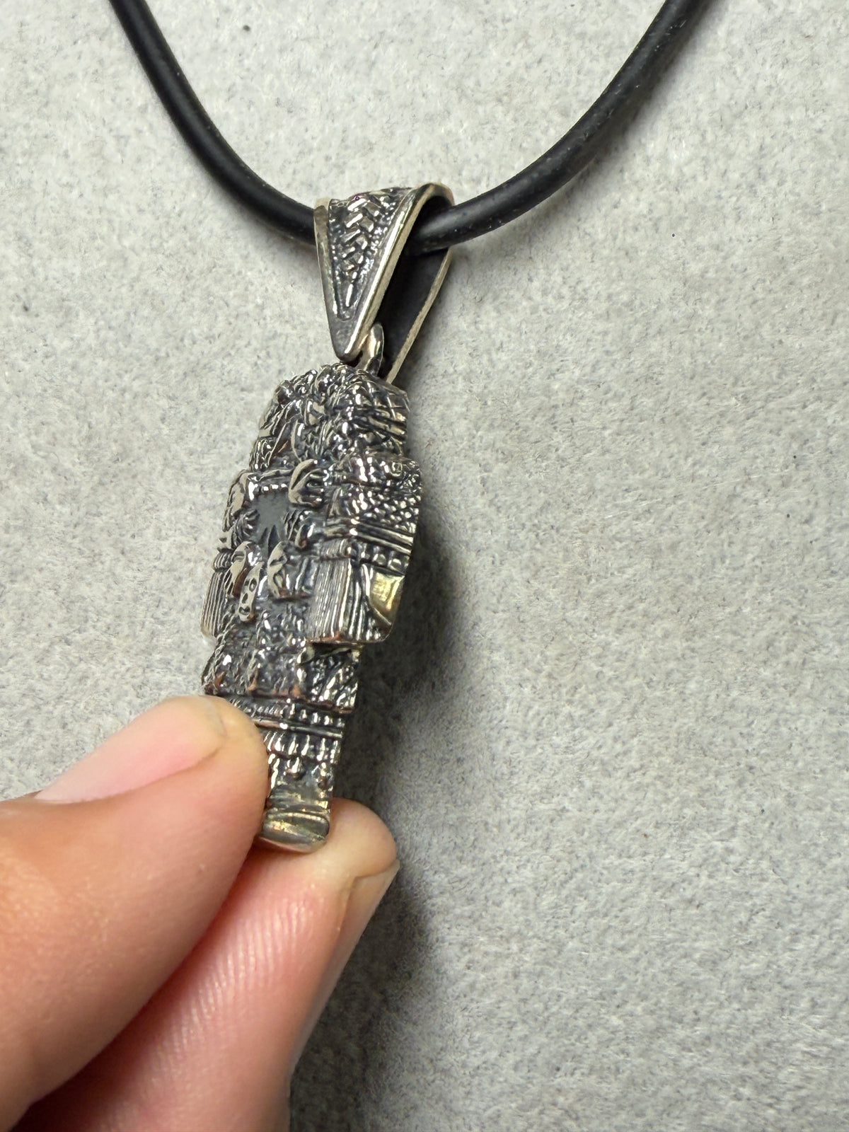 Coatlicue Aztec Goddess Sterling Silver Pendant 925, Mexica, Mexican (Xb5)
