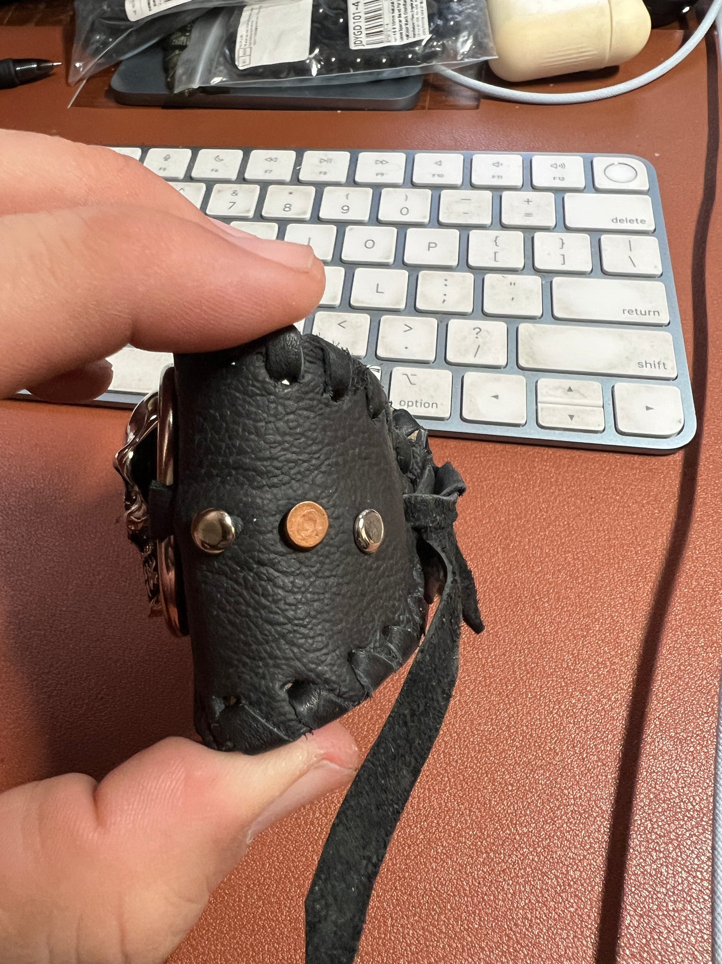 Leather Aztec Wrist Cuff Bracelet Skull, Studs, Mens, handmade Mexica Aztec (#17)