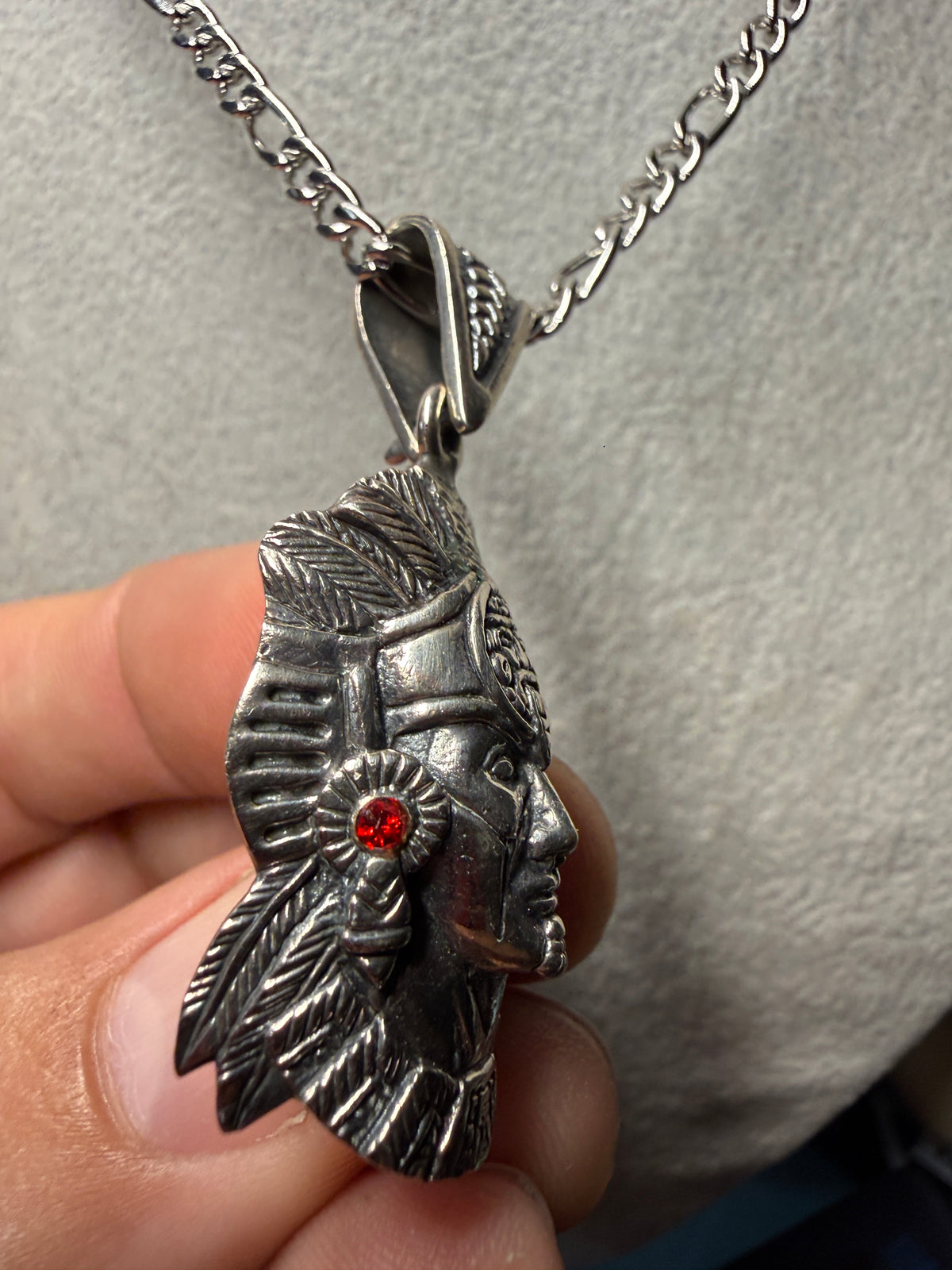Cuauhtemoc Pendant, Aztec Emperor, Tonatiuh, Headdress Design, 925 Mexican #Xb9