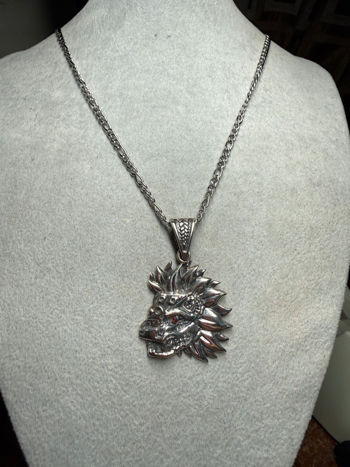 Quetzalcoatl Pendant, Sterling Silver, 925, Kukulkan, Aztec, Mayan, Mexican #Xb10