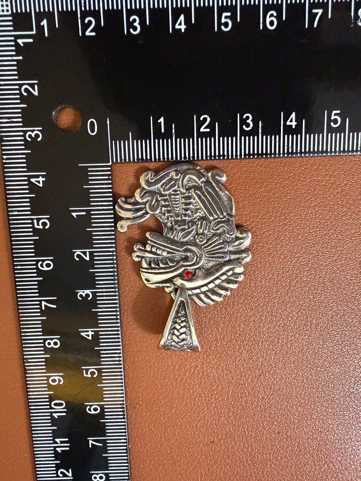 Mayan Kukulkan Chichen Itza Pyramid Sterling Silver Pendant Mexico 925 Xb13