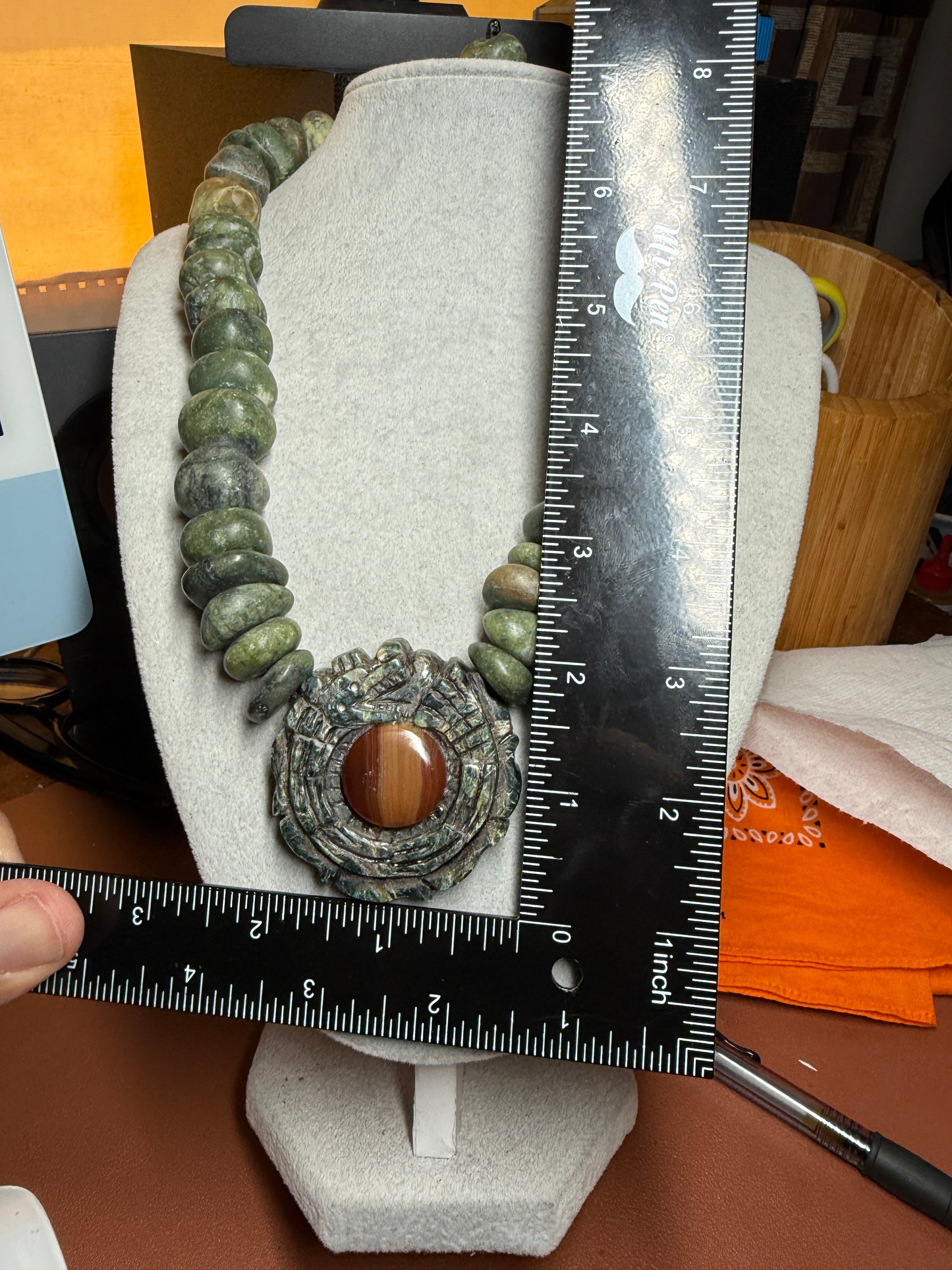 Aztec Quetzalcoatl Feathered Serpent, Kukulkan Mayan Plumed Dragon, Natural #41