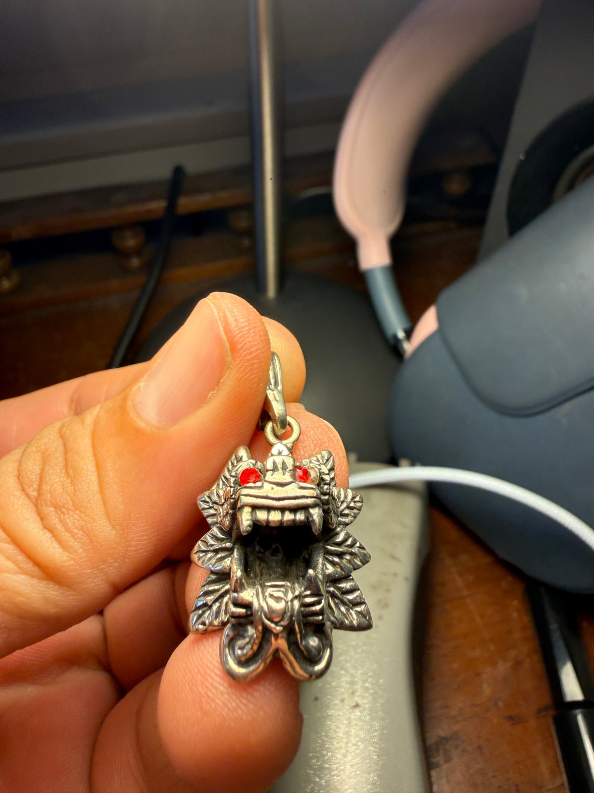 Sterling Silver Quetzalcoatl Kukulkan Pendant Mexican Dragon Mexica Tribe (Xb20)