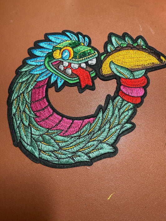 Quetzalcoatl, Kukulkan, Mexican Dragon Large Patch, 8, Aztec, Mayan, Mexico, Taco #27
