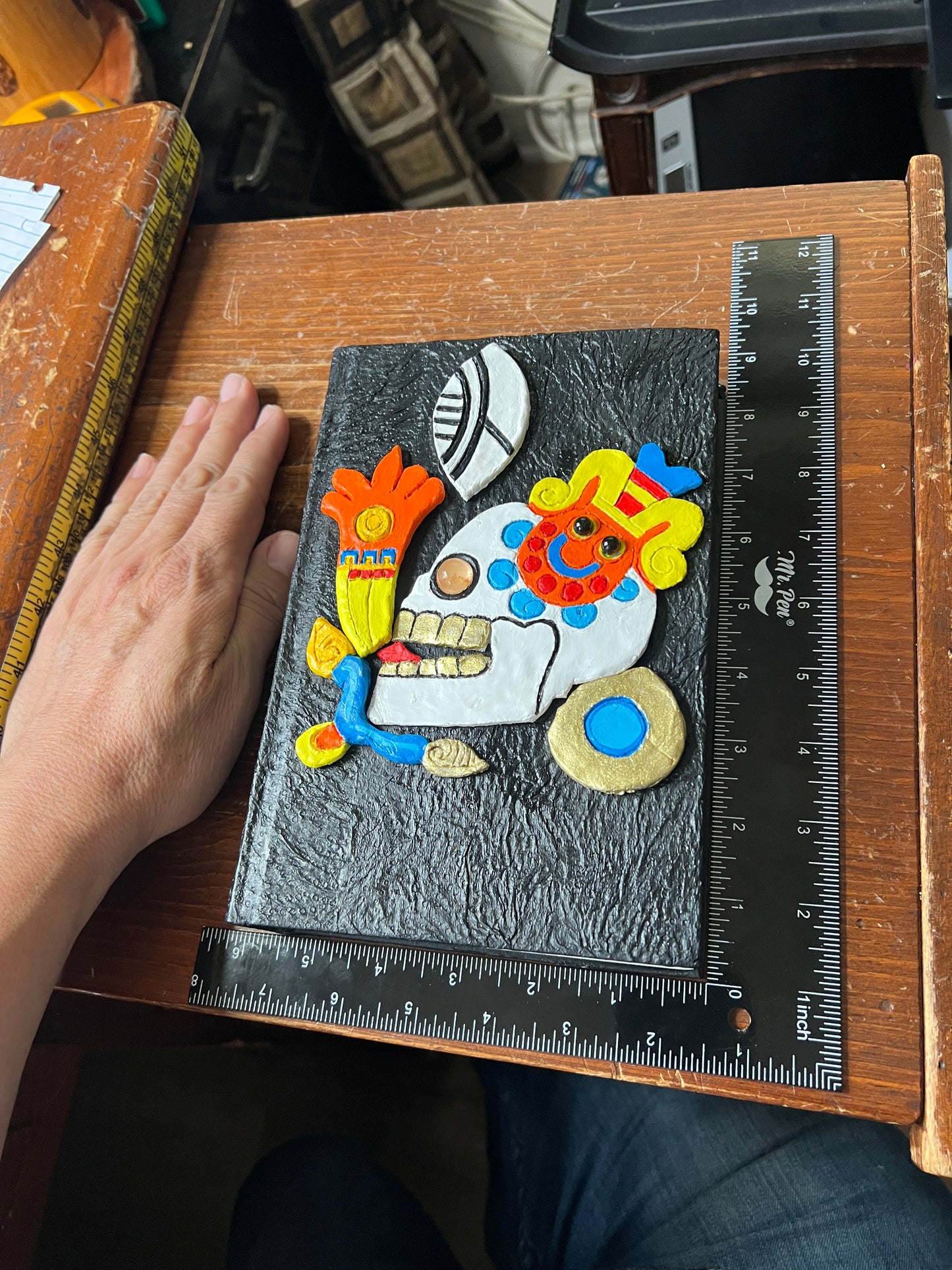 Aztec Maquiztli Skull Diary Drawing Book, Journal, Diary, Spells, Muertos, Mexico