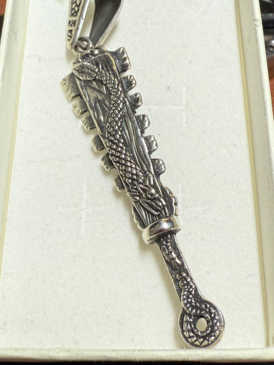 Macuahuitl, 925 Pendant, Kukulkan Club Sword, Mexican Jewelry, Quetzalcoatl #4