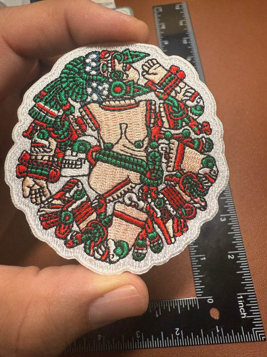 Coyolxauhqui Codex Aztec Moon goddess, Patch, Mexica, 3" iron-on patches Azteca, Mexican #23