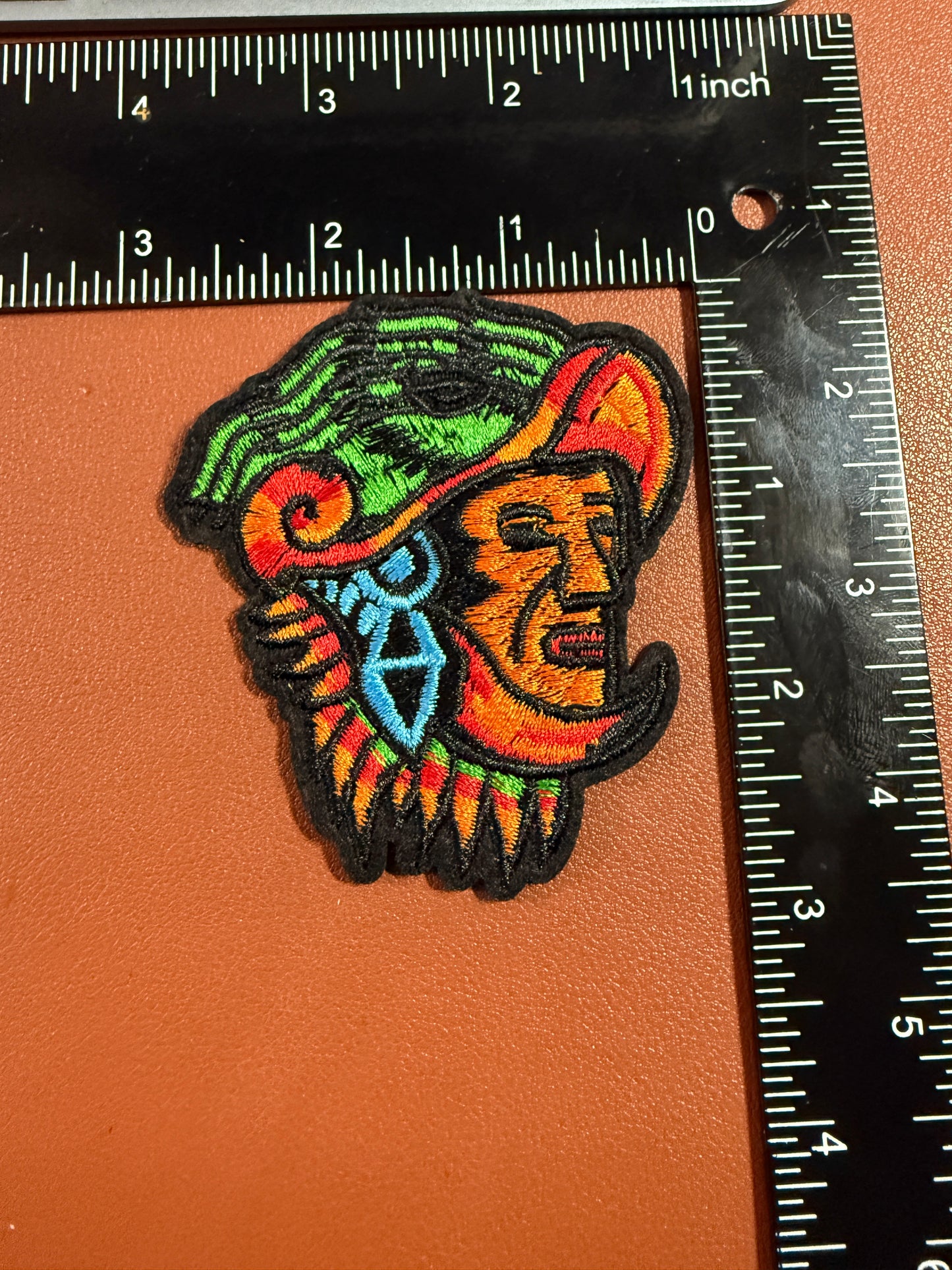 Aztec or Mayan Eagle Warrior Patch, Small, 3", iron on patches, Mexica, #23