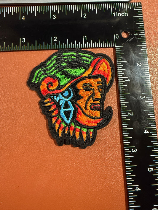 Aztec or Mayan Eagle Warrior Patch, Small, 3", iron on patches, Mexica, #23