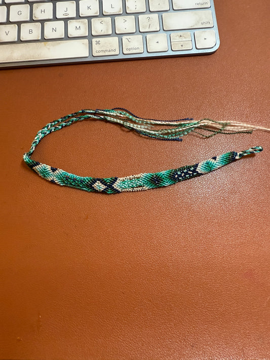 Handmade Woven Aztec Friendship Bracelet - Native American Made Mexico, Mexican