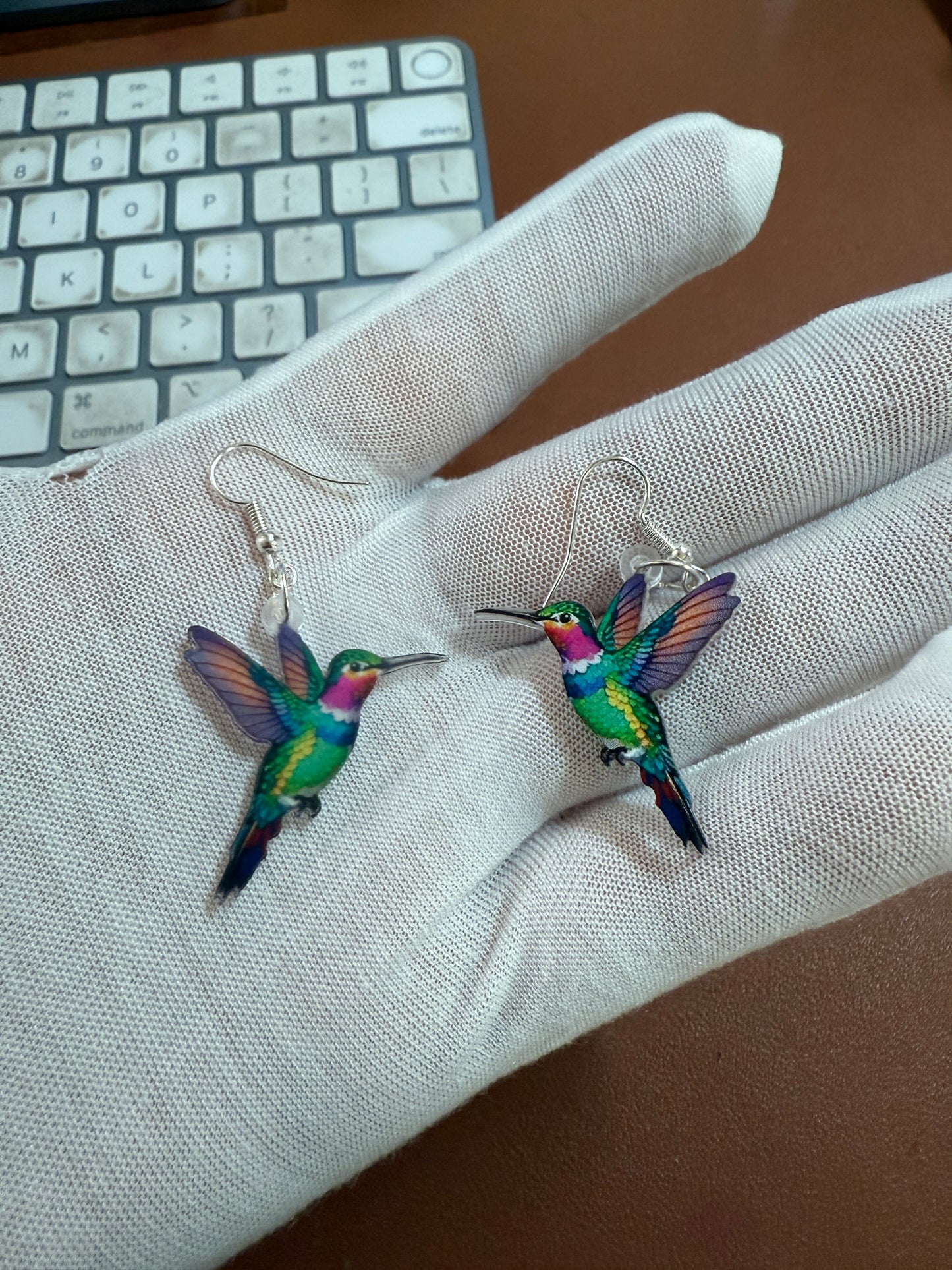 Aztec Huitzilopochtli Colorful Hummingbird Earrings Cute Animal Jewelry Gift #1