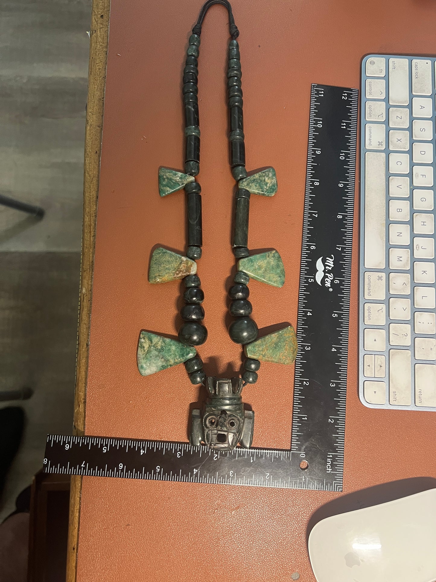 Tlaloc Aztec Rain God Necklace Pendant Guatemalan Jade, Mexica, Indigenous, Azteca, Mexican (#13)