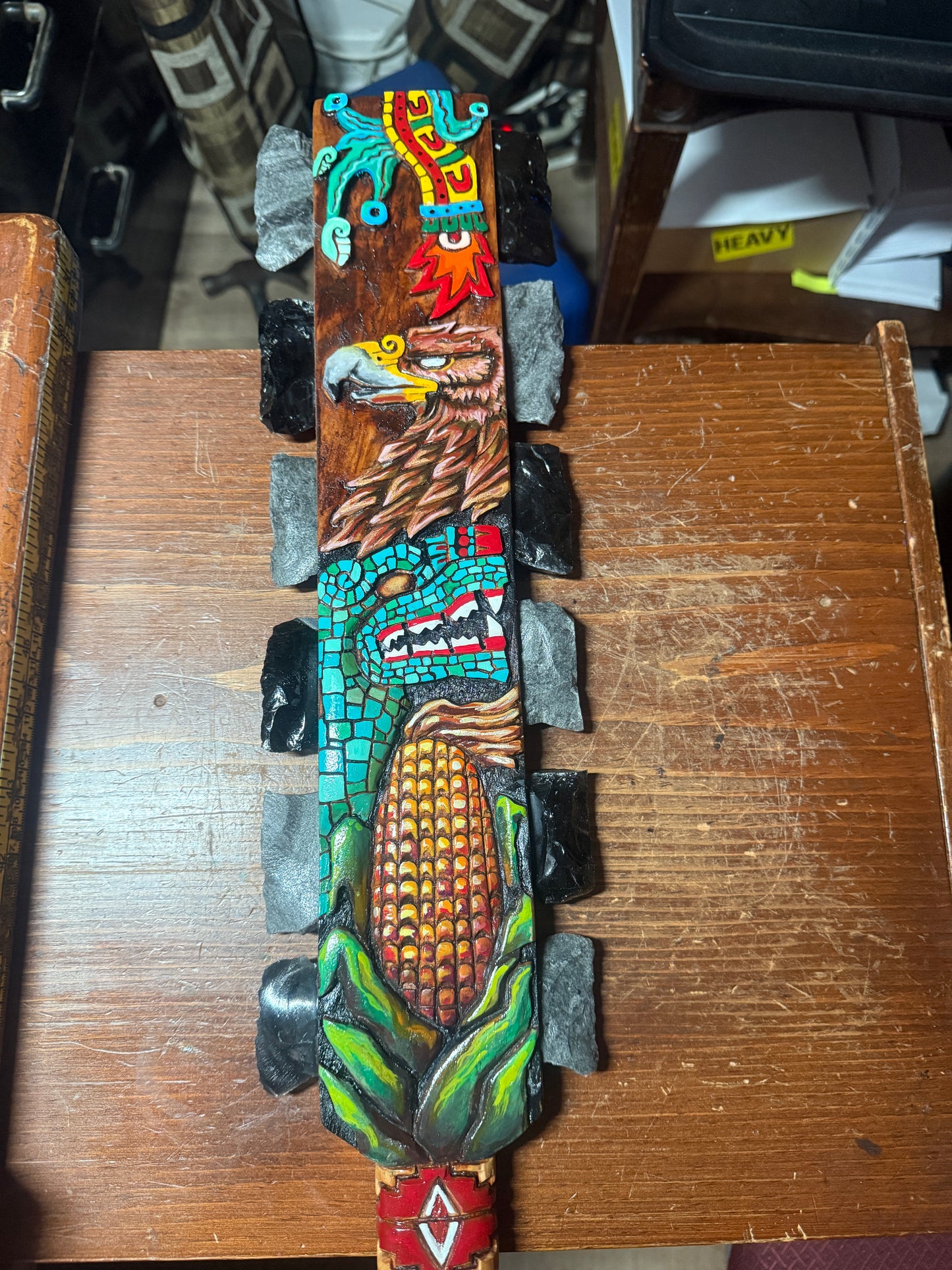 Alt Tlachinoli Eagle Quetzalcoatl Maize Aztec Macuahuitl Warrior Sword War Club