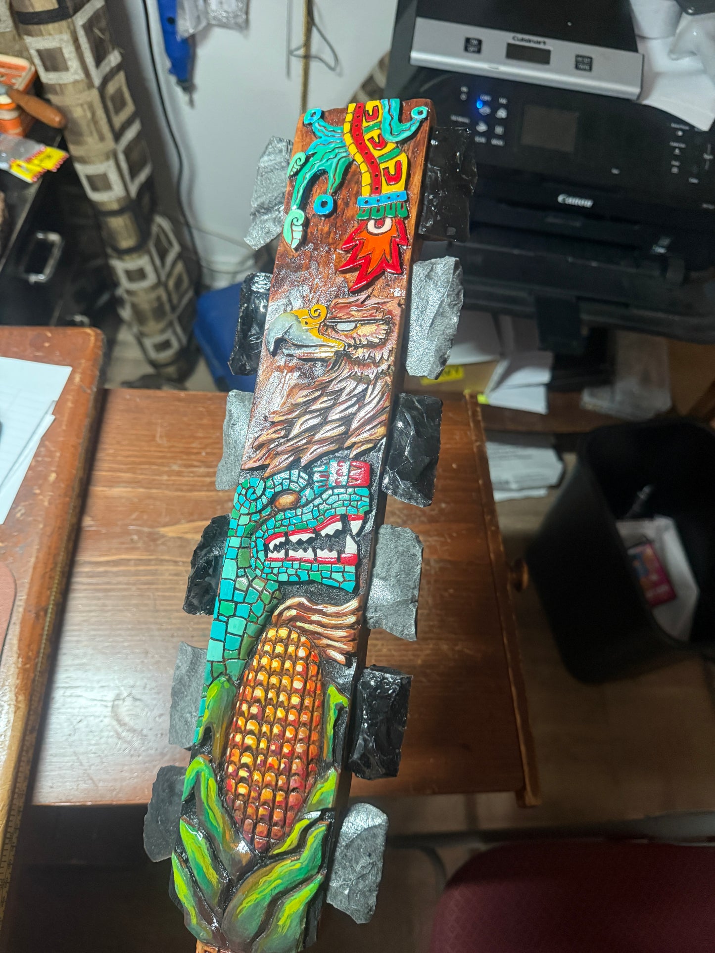 Alt Tlachinoli Eagle Quetzalcoatl Maize Aztec Macuahuitl Warrior Sword War Club