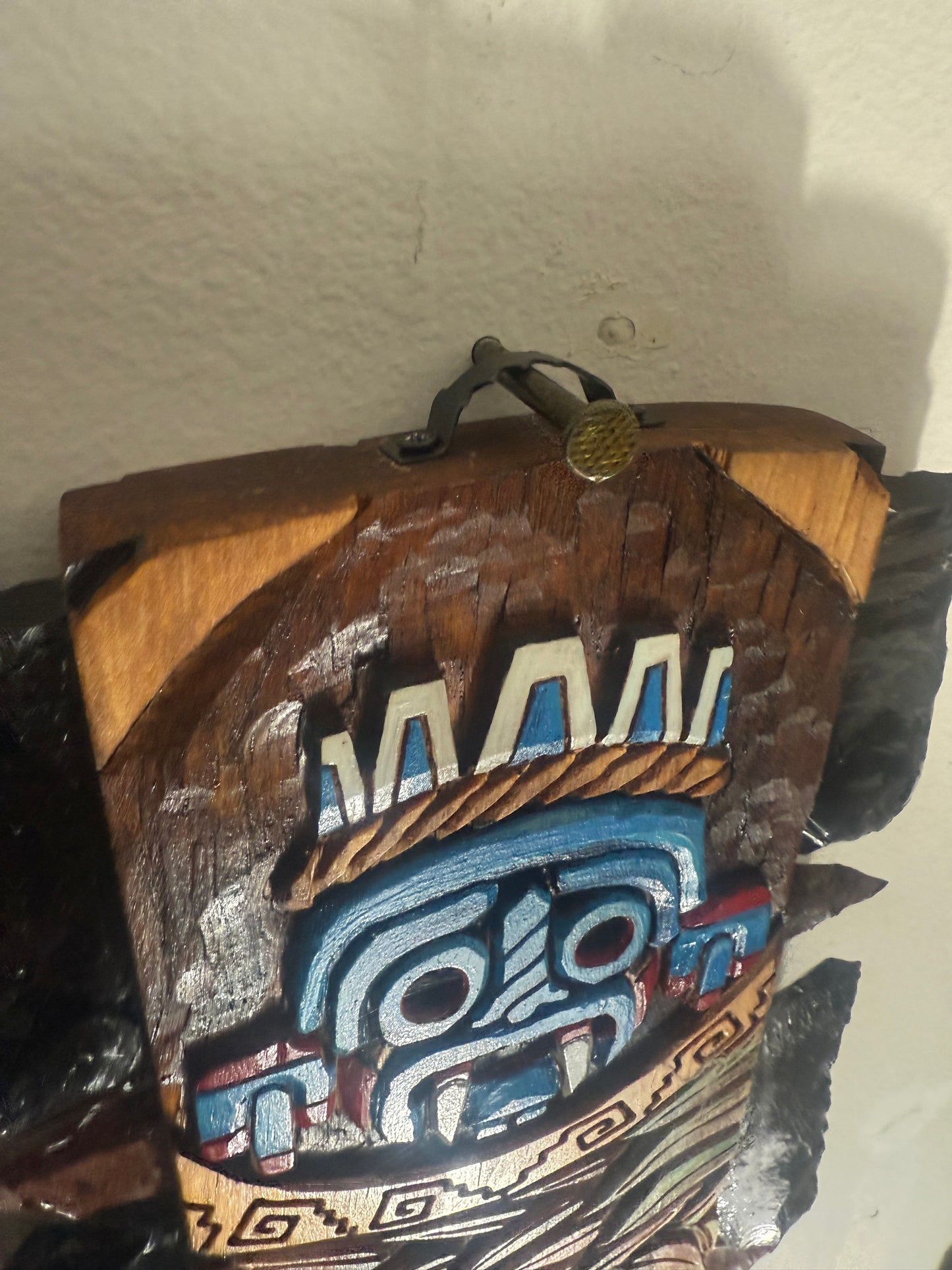 Aztec Macuahuitl, Tlaloc, Ollin, Hummingbird, Sword War Club, 31", Mexico Mexica