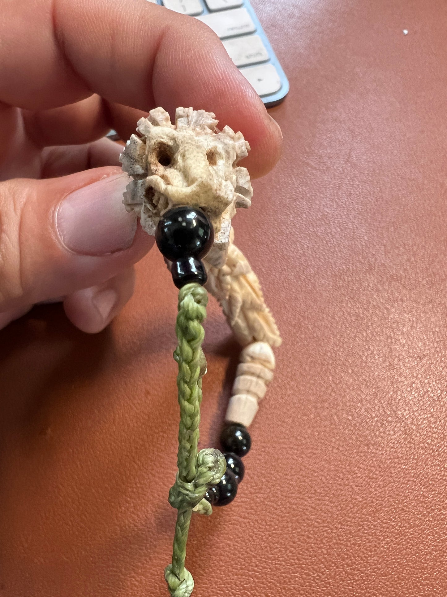 Quetzalcoatl Kukulkan Bracelet, Azteca, Mayan, Mexican, Deer Antler, Mexica (W)