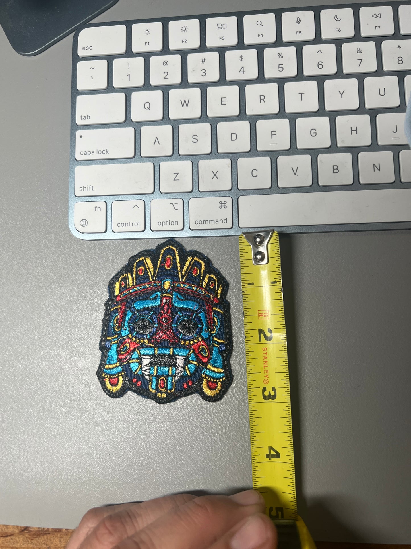 Aztec Tlaloc Patch, 3", Rain Deity, Colorful, embroidered patches, Iron On, Ancient Mexico, Mexican, Mexica Tribe (#23)