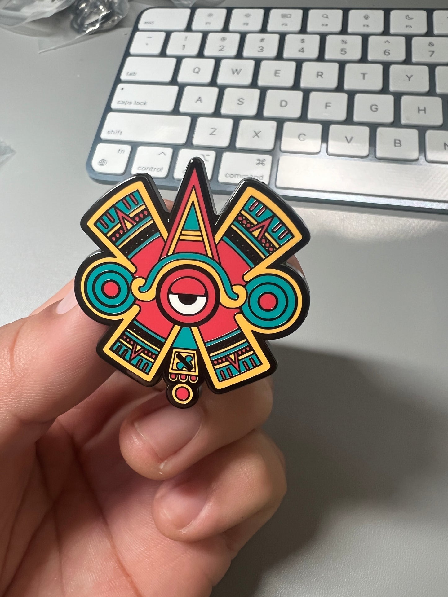 Aztec Symbol Nahui Ollin Enamel Pin Fashion Backpack Decoration, button, brooch, pins, cap decor (#19)