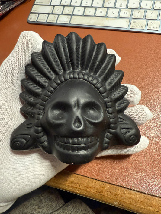 Aztec Death Whistle Black Screaming War Chief Ceremonial Sacrifice Indigenous