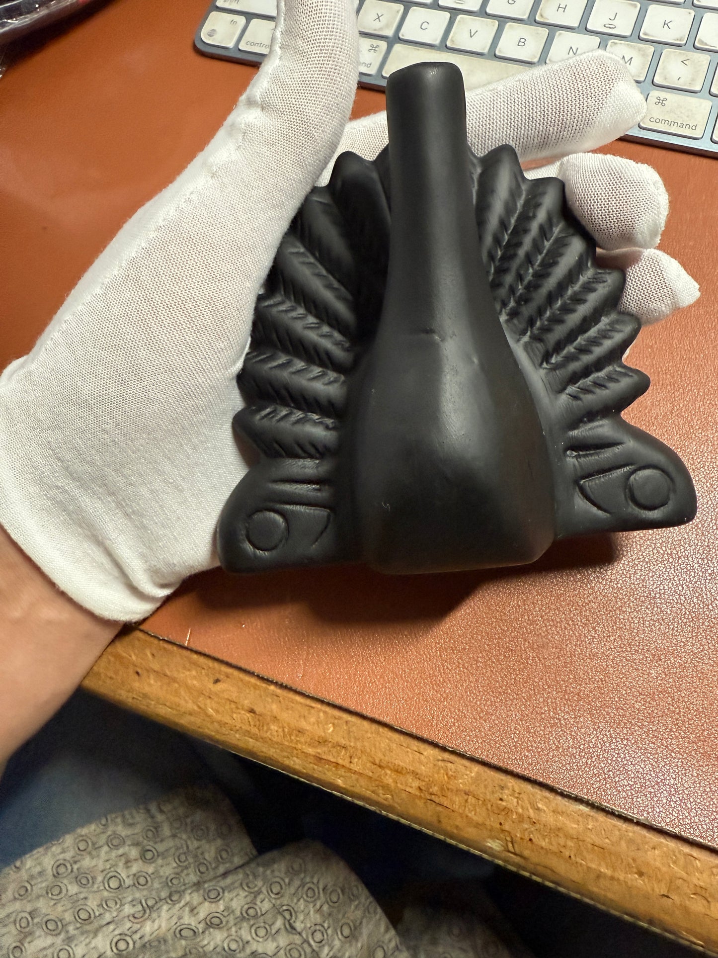 Aztec Death Whistle Black Screaming War Chief Ceremonial Sacrifice Indigenous