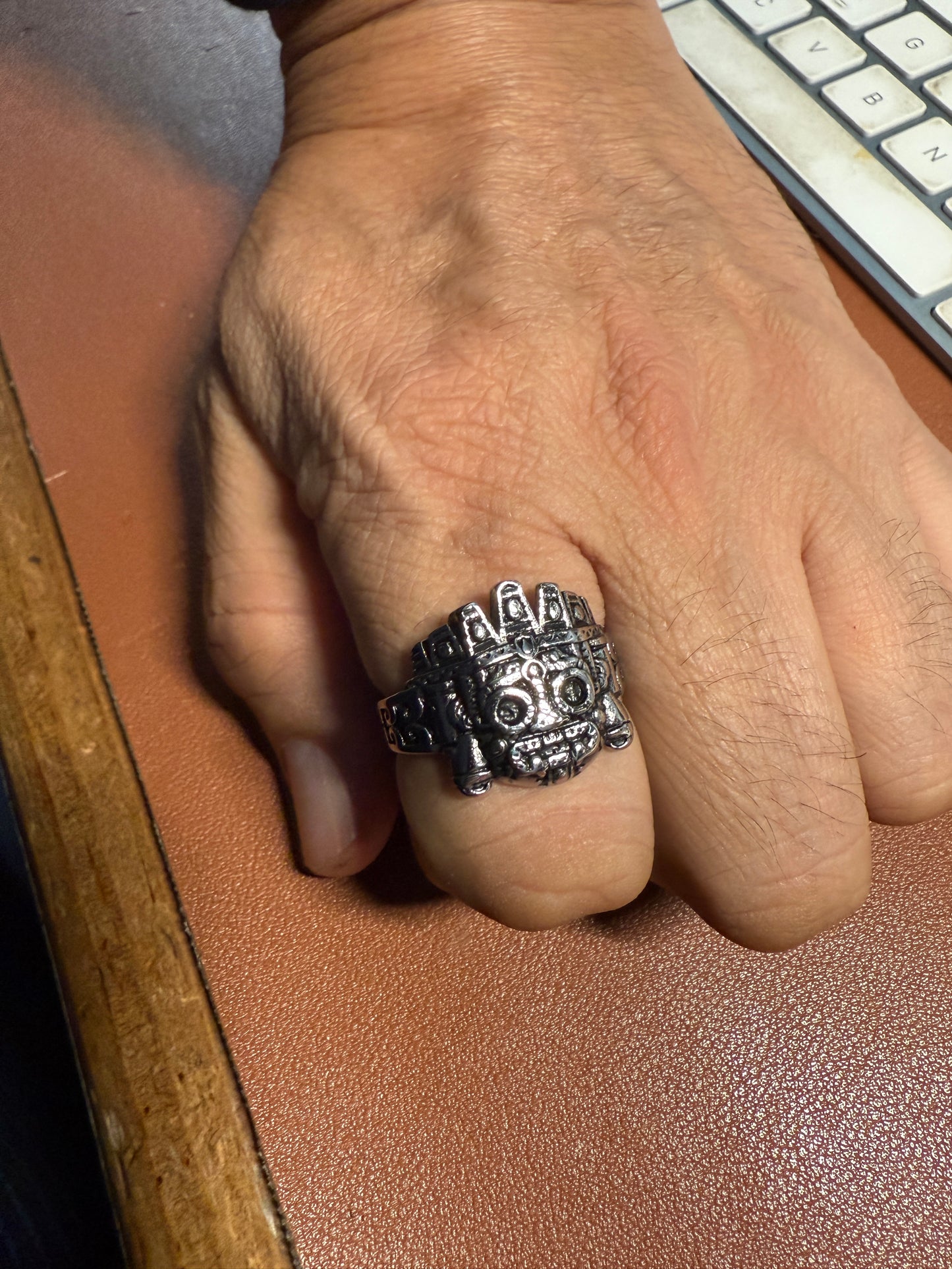 Tlaloc Aztec God Ring, Azteca, Mexica, Mexican, Mexico, Pagan, Indigenous, Rain (#13)