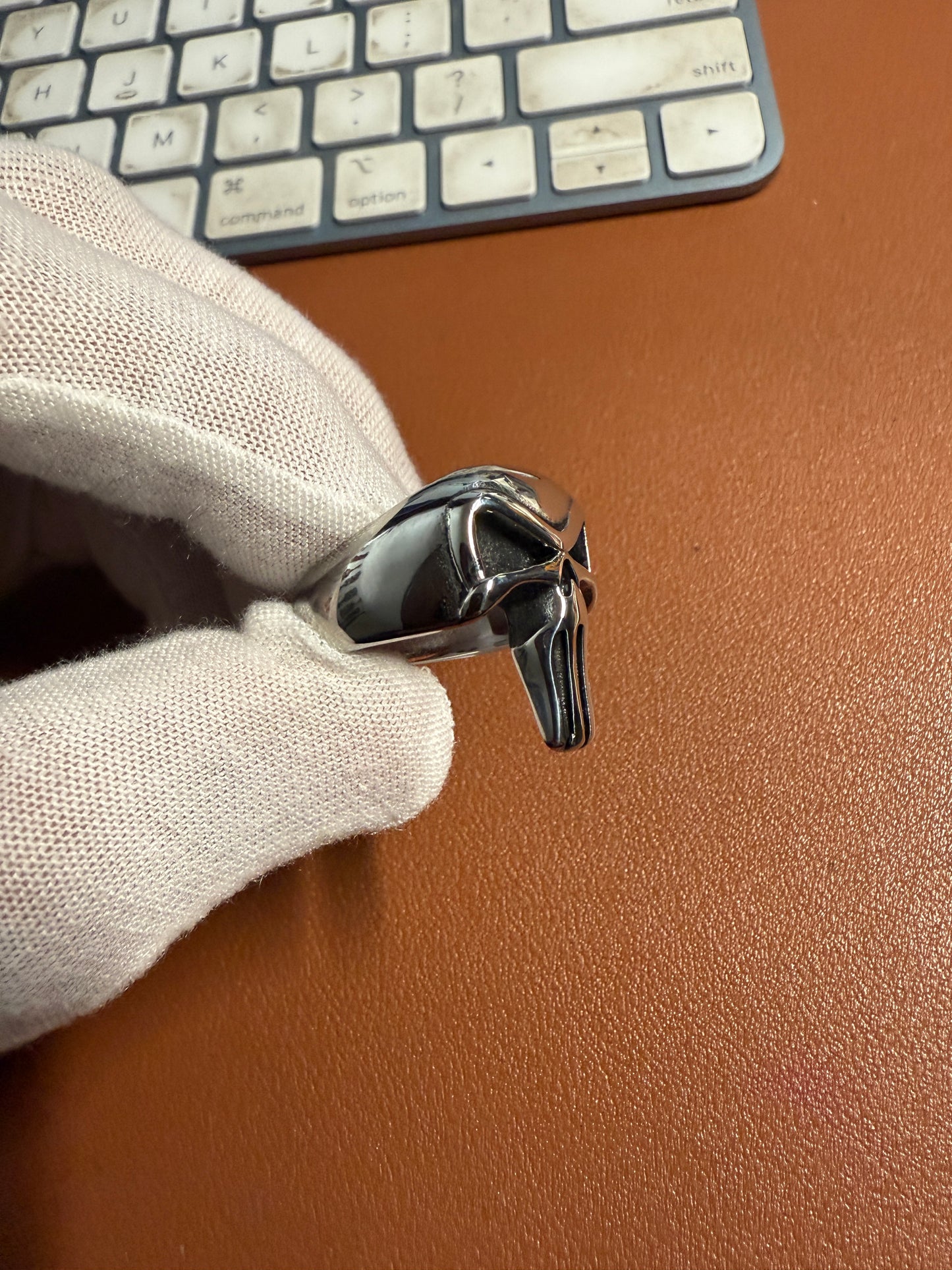 Men's Quality 316L Stainless Steel Retro Punisher Skull Ring, Justice, Revenge 6