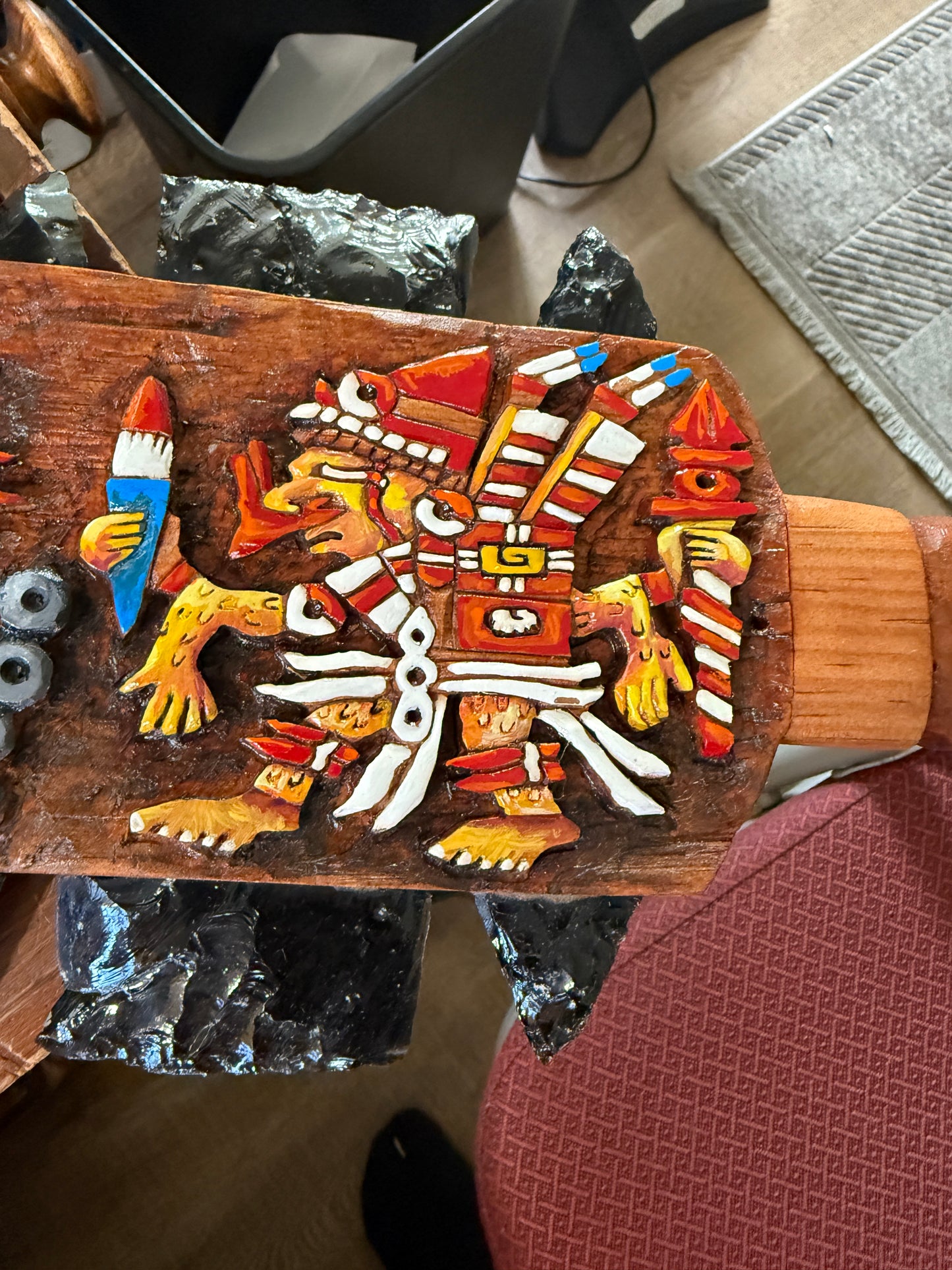 Aztec Macuahuitl Tezcatlipoca, Huitzilopochtli, Quetzalcoatl-Ehcatl, Xipe Totec