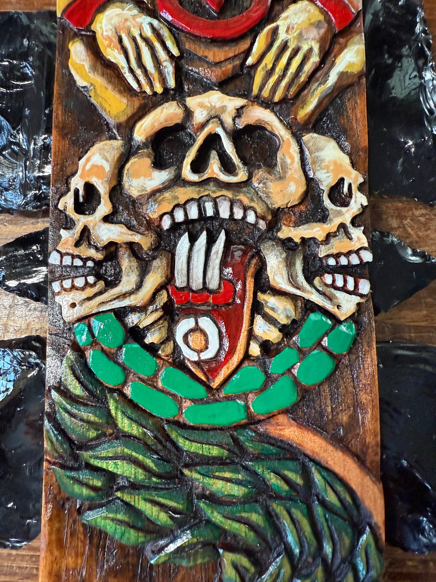 Aztec Macuahuitl Mictlantecuhlti, Quetzalcoatl, Kukulkan, Mexican War Sword Club