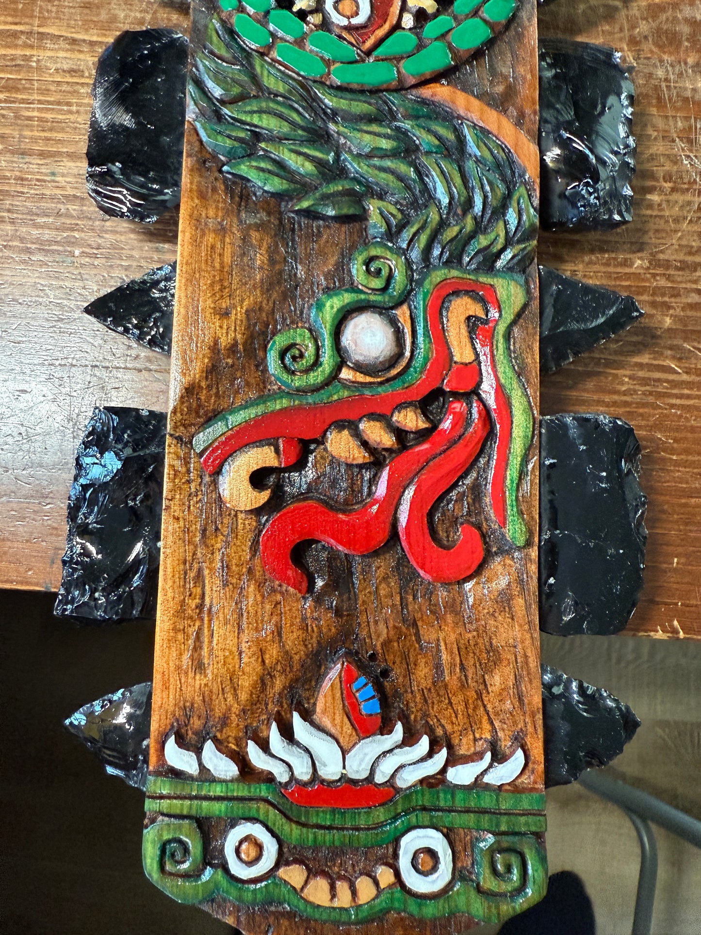 Aztec Macuahuitl Mictlantecuhlti, Quetzalcoatl, Kukulkan, Mexican War Sword Club