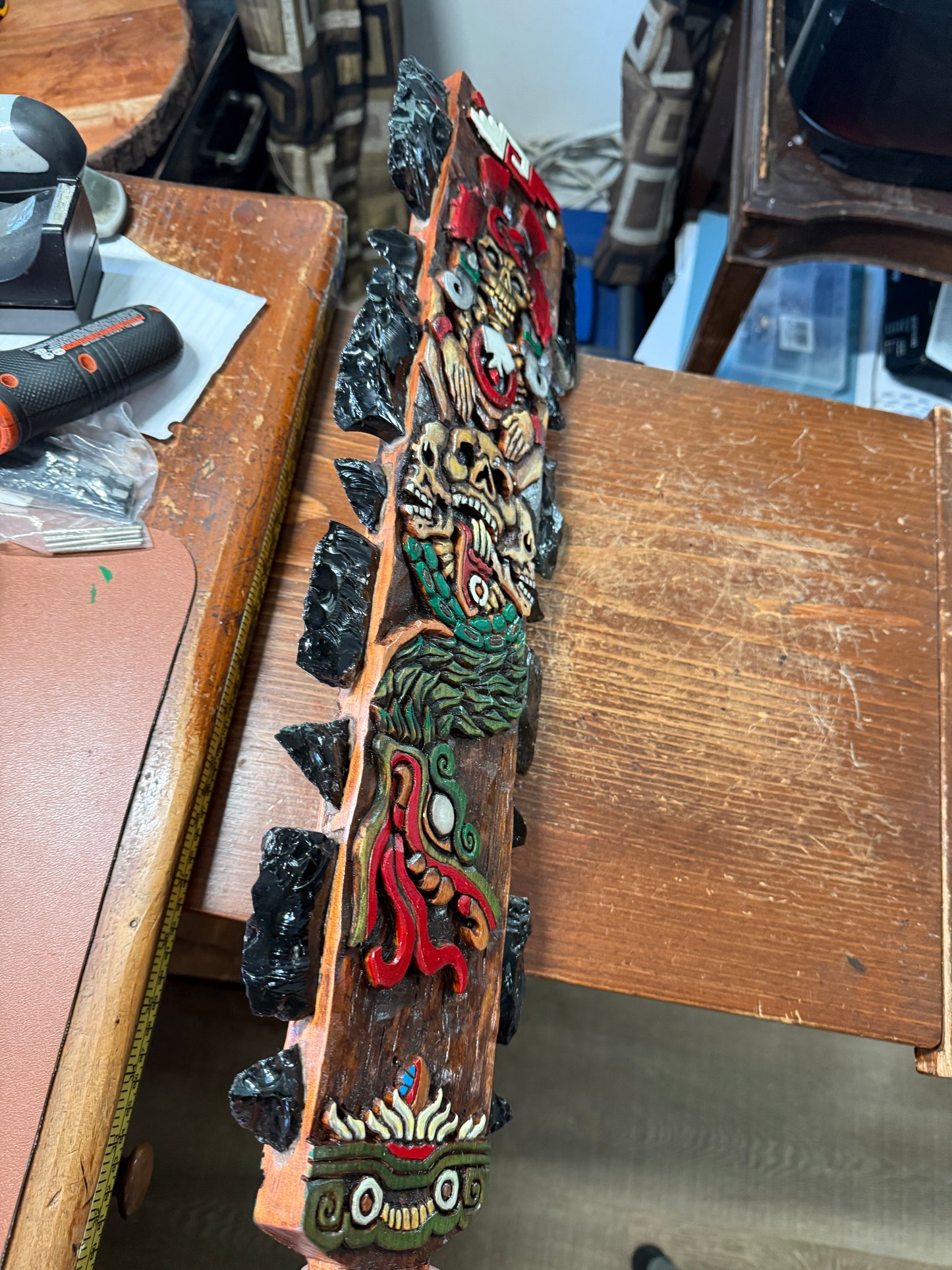 Aztec Macuahuitl Mictlantecuhlti, Quetzalcoatl, Kukulkan, Mexican War Sword Club