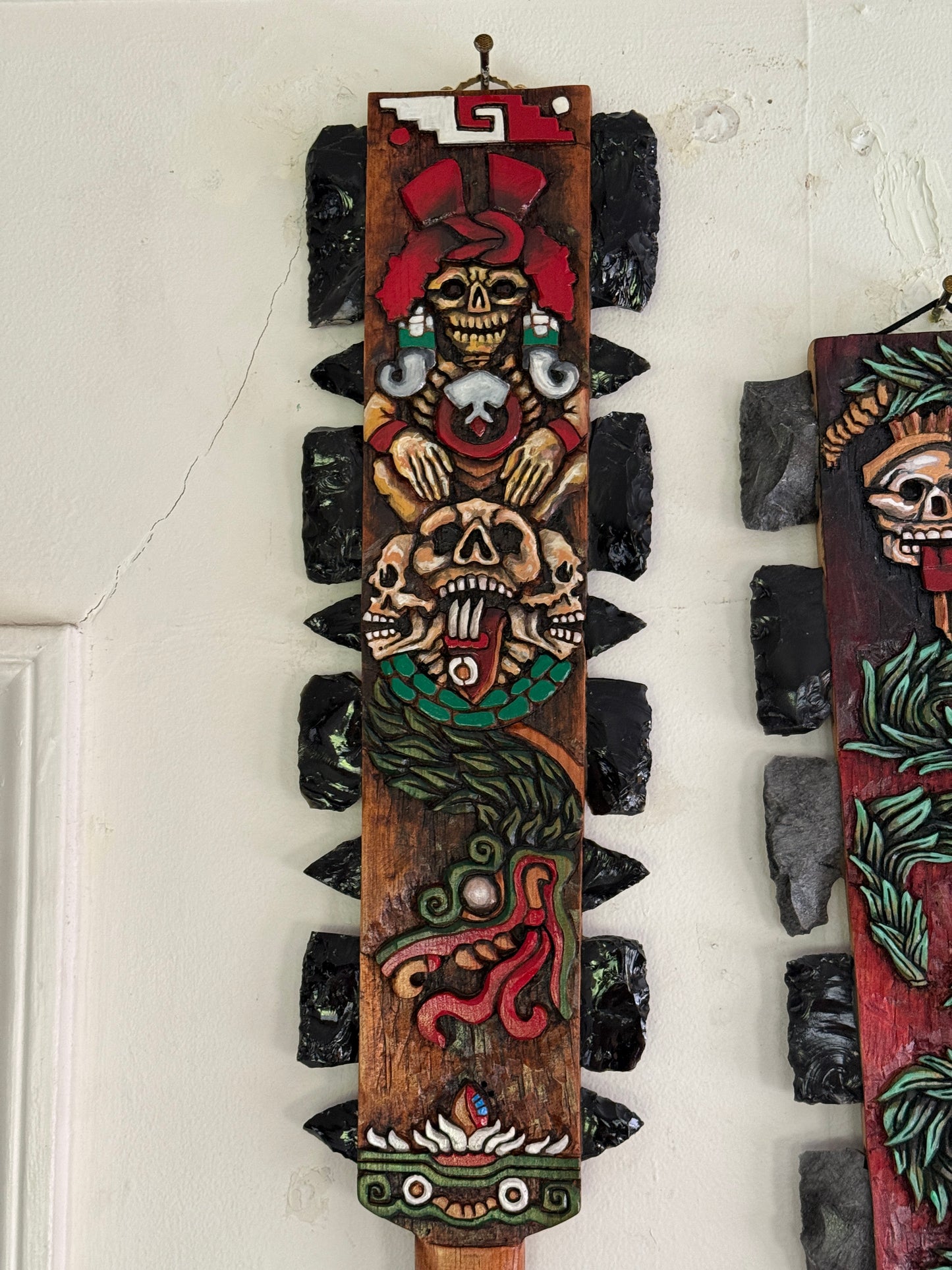 Aztec Macuahuitl Mictlantecuhlti, Quetzalcoatl, Kukulkan, Mexican War Sword Club