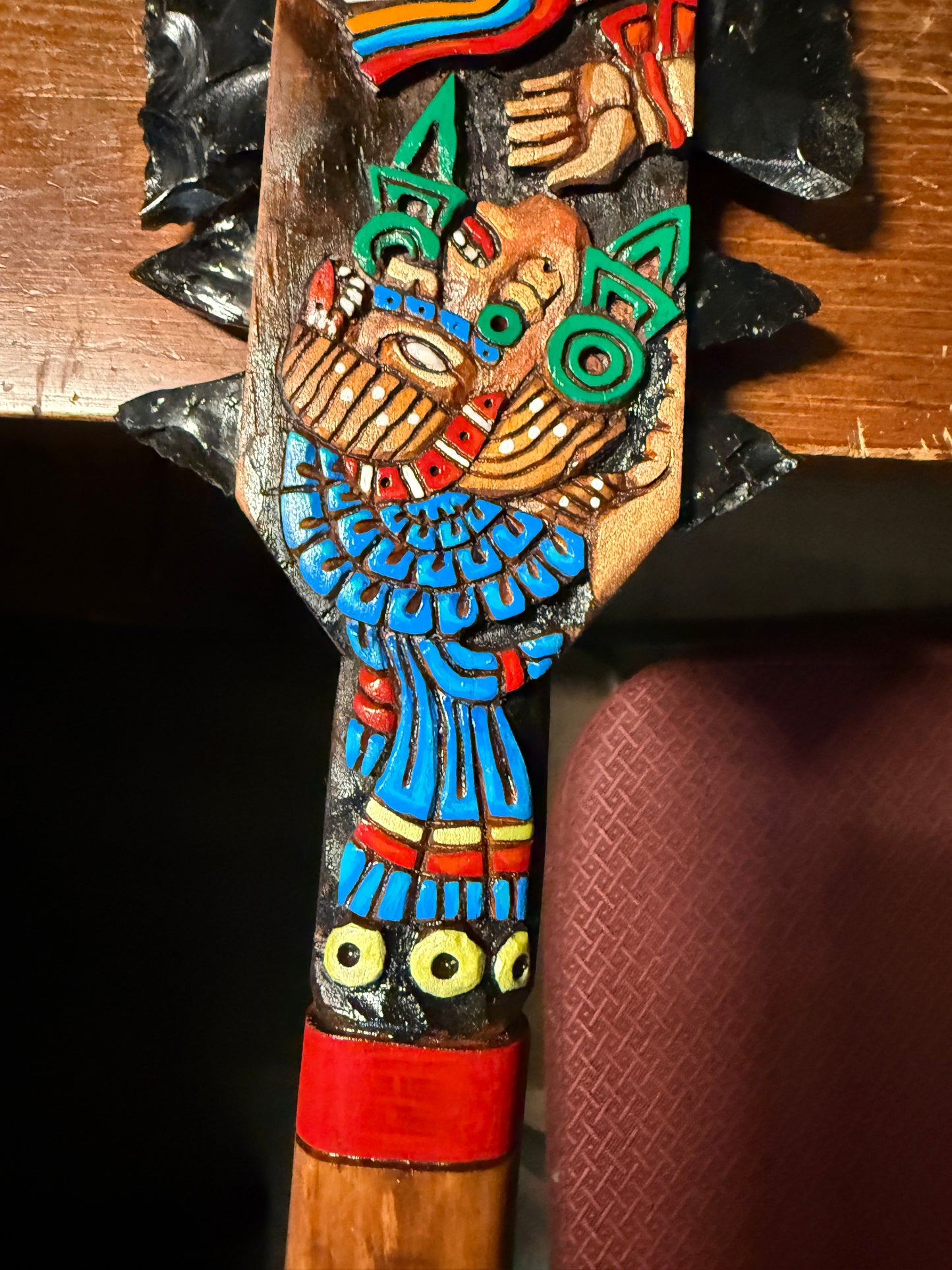 Aztec Macuahuitl Mictlantecuhtli, Coatlicue, Kukulkan, Coyolxuahqui, Huitzilopochtli Sword Club