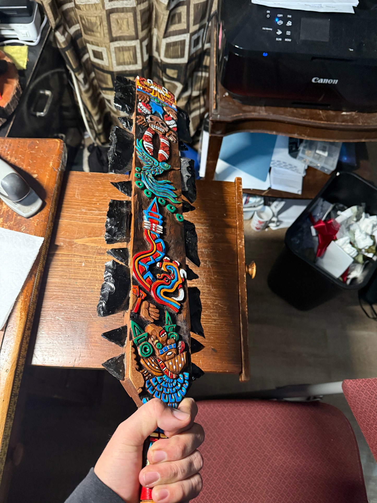 Aztec Macuahuitl Mictlantecuhtli, Coatlicue, Kukulkan, Coyolxuahqui, Huitzilopochtli Sword Club