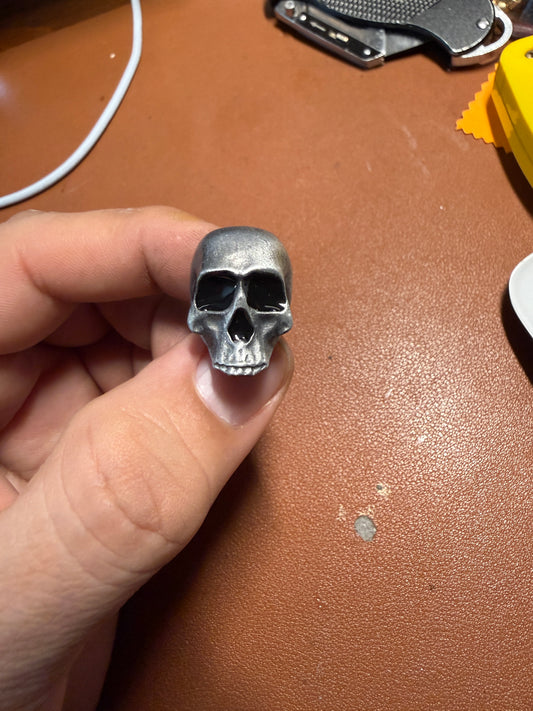 Aztec Halloween Skull Pin Punk Skeleton Badge Gothic Brooch Silver Tone #5