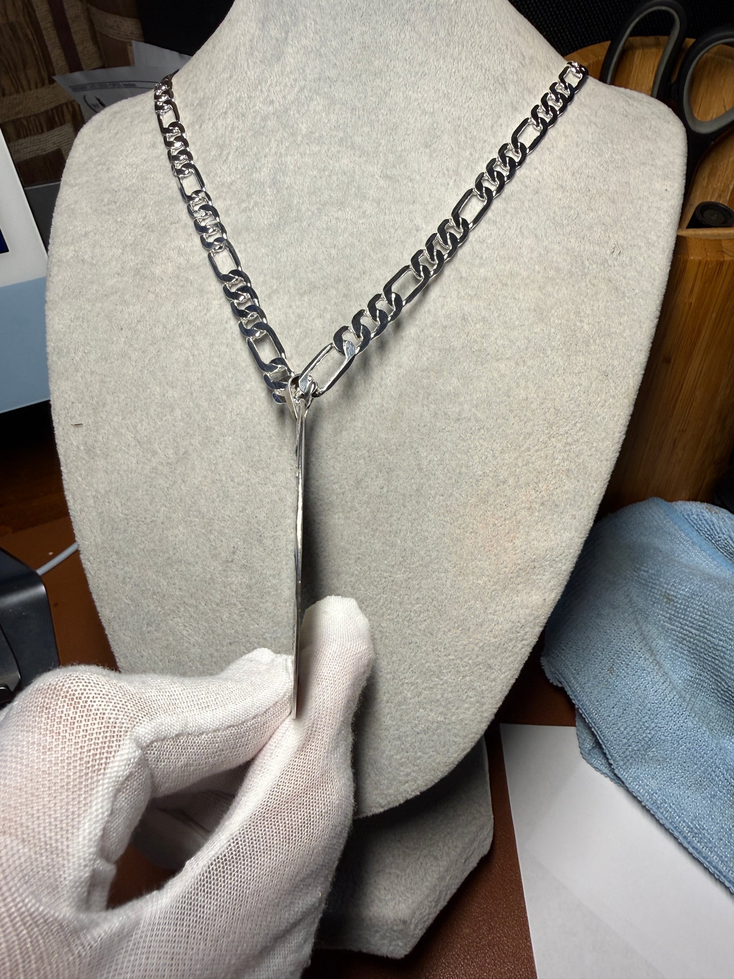 Aztec Calendar Pendant Necklace, Sterling Silver, Vintage, 23.87g, 2.5", Mexico 925, (H)