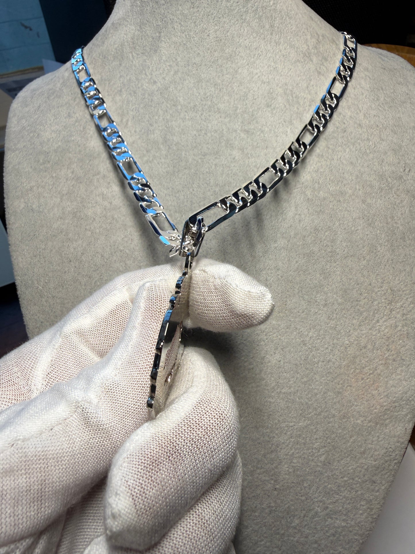 Aztec Quetzalcoatl Mayan Kukulkan Dragon Necklace, Silver Tone Metal, Mexican #H