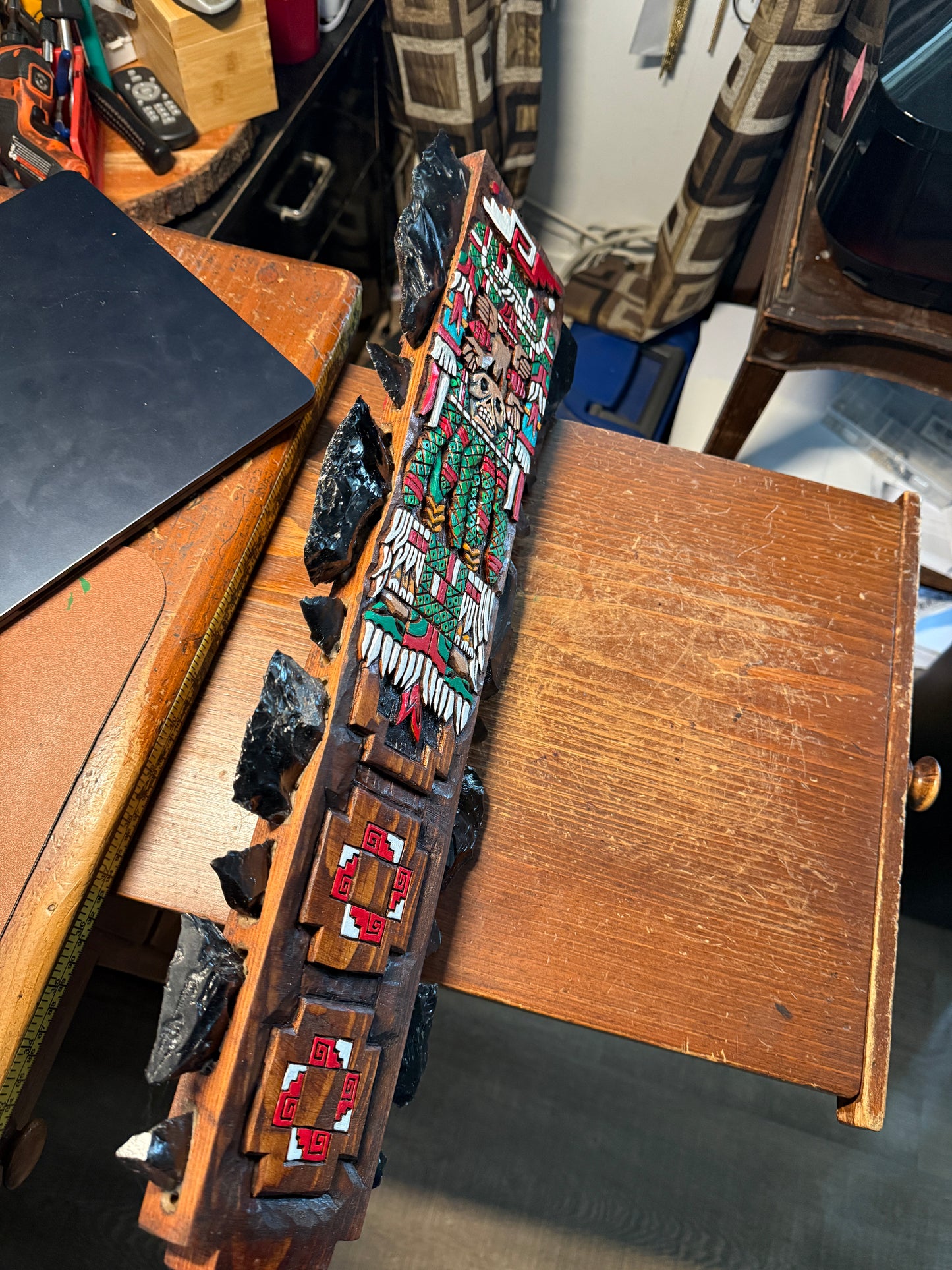 Aztec Macuahuitl Coatlicue, Serpent Skirt, Godess Azteca, Sword Club, Mexico