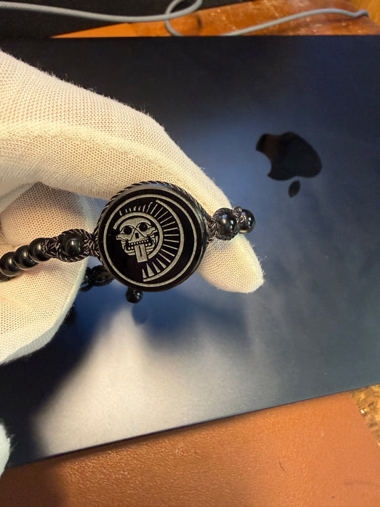 Piedra de Muerte, Stone of Death, Mexican, Obsidian Pendant, Bracelet, Mex #5