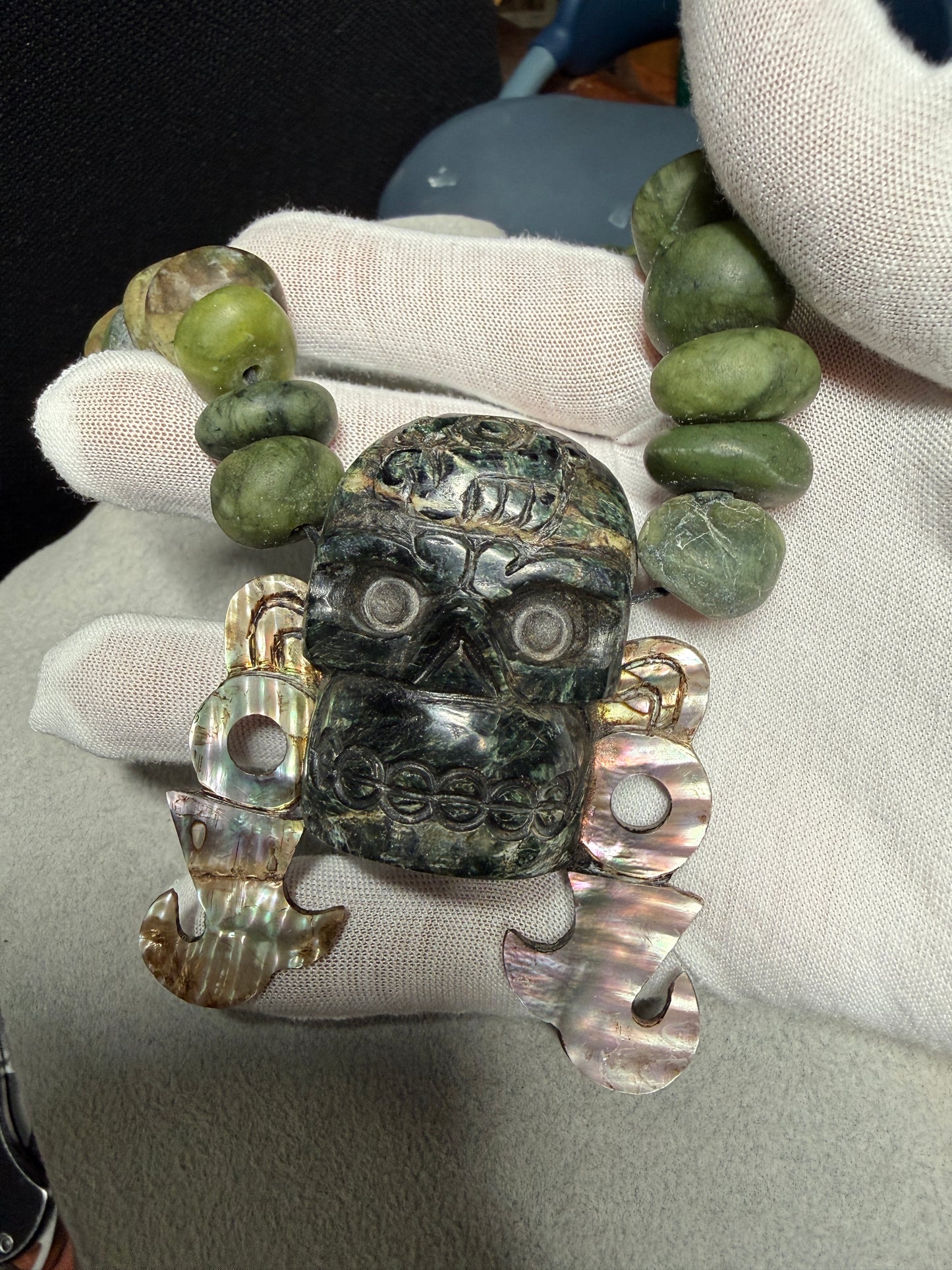 Mictlantecuhtli Skull Necklace Mexica Indigenous, Mexico, Mexican, Aztec, Azteca, Death (#H)