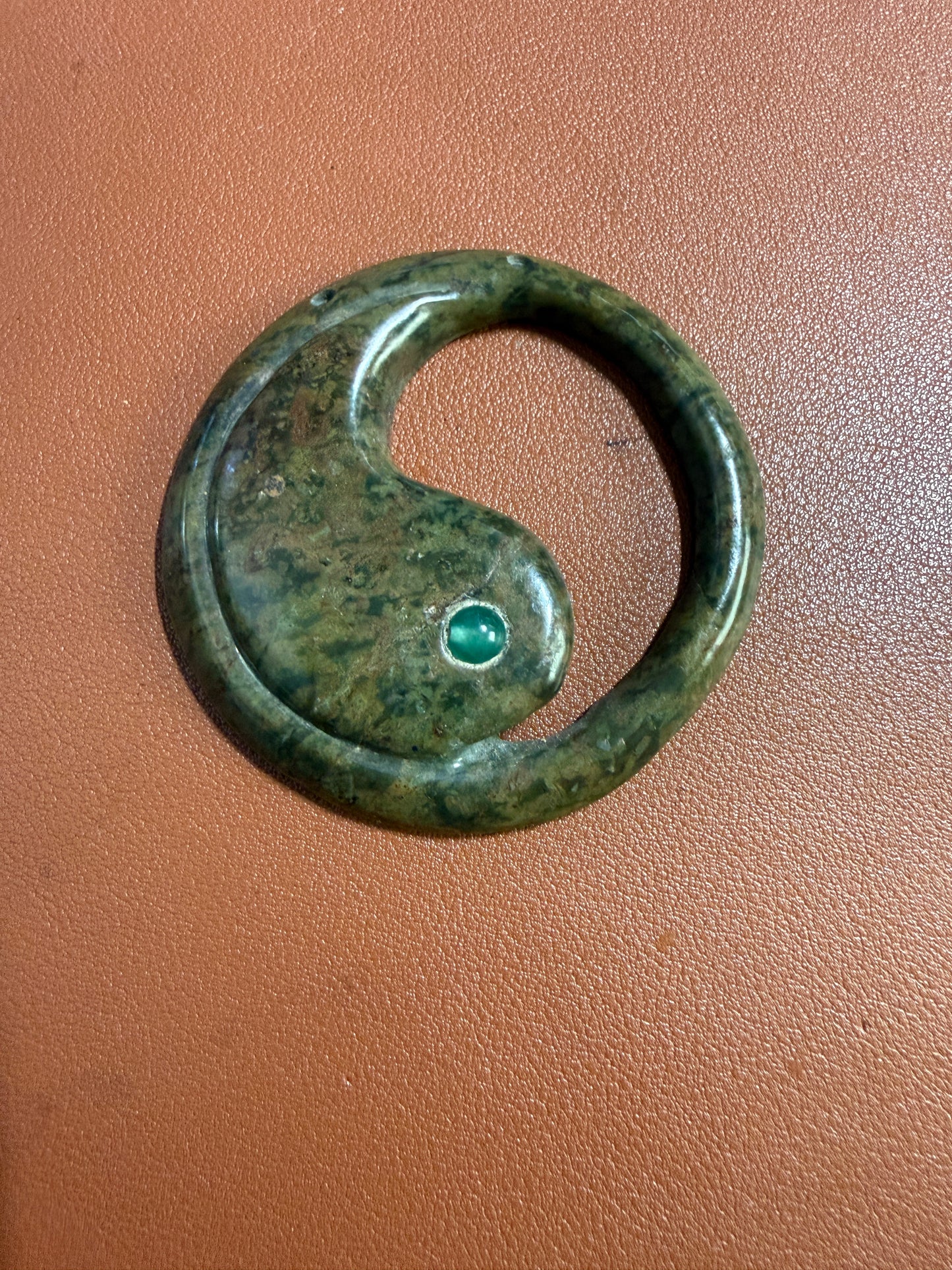 Yin Yang, Serpentine Stone Pendant from Mexico, Mexican Handmade #20