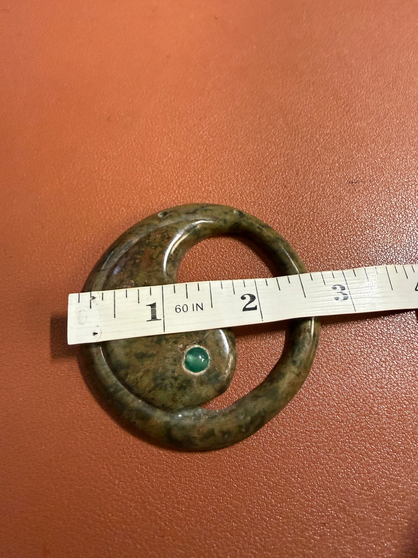 Yin Yang, Serpentine Stone Pendant from Mexico, Mexican Handmade #20