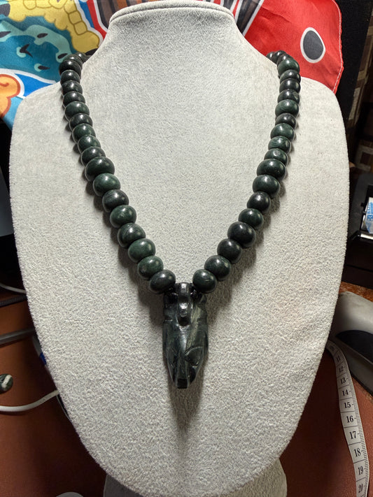 Mayan Emperor Pakal Pendant Necklace, Guatemalan Marble, Necklace, Mayan, Mexico (#10)