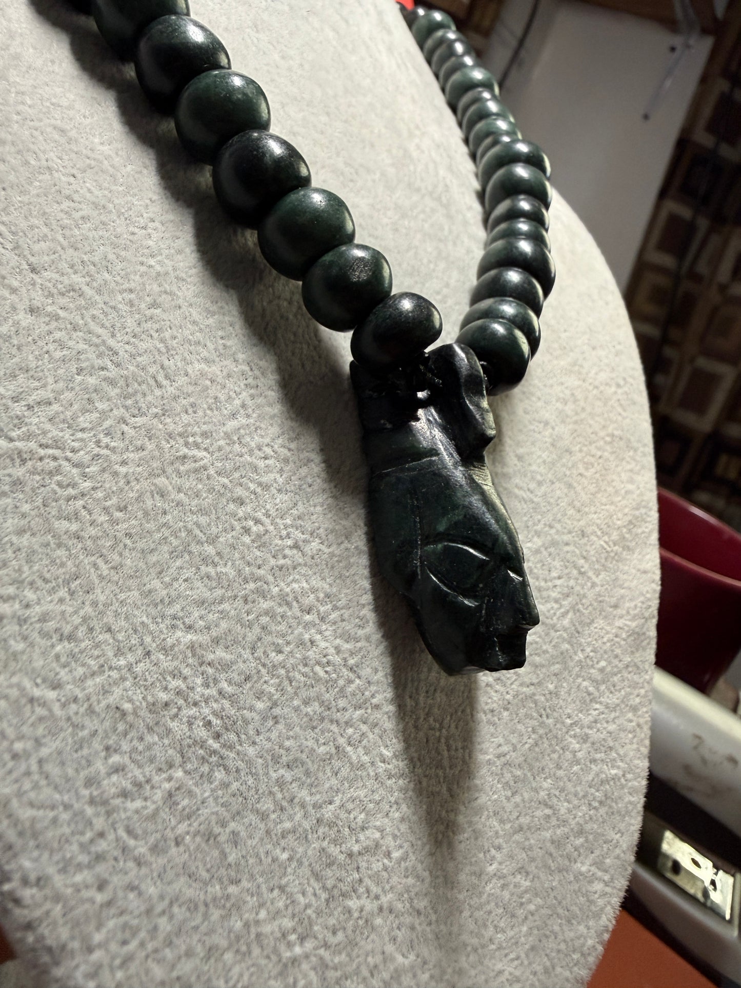 Mayan Emperor Pakal Pendant Necklace, Guatemalan Marble, Necklace, Mayan, Mexico (#10)