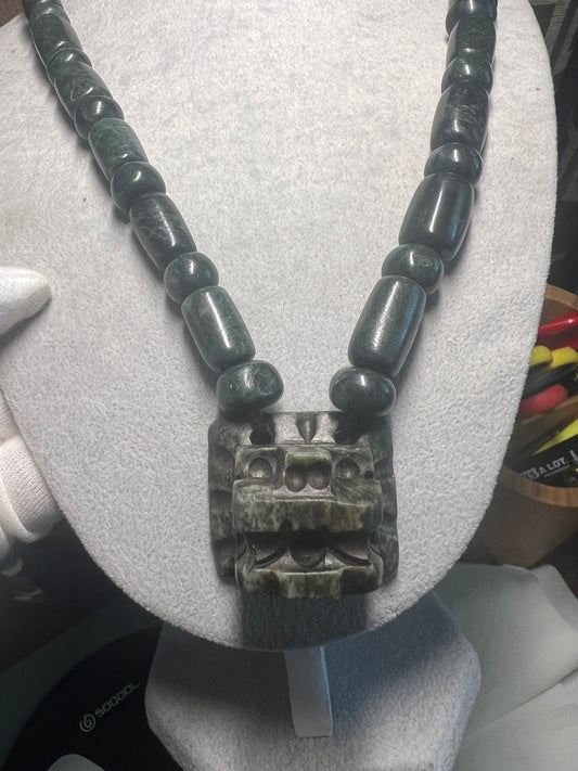 Jade Quetzalcoatl Feathered Serpent Necklace, Kukulkan Mayan Plumed Serpent Necklace Maya, Aztec, Mexica, Plumed Serpent, Dragon #18