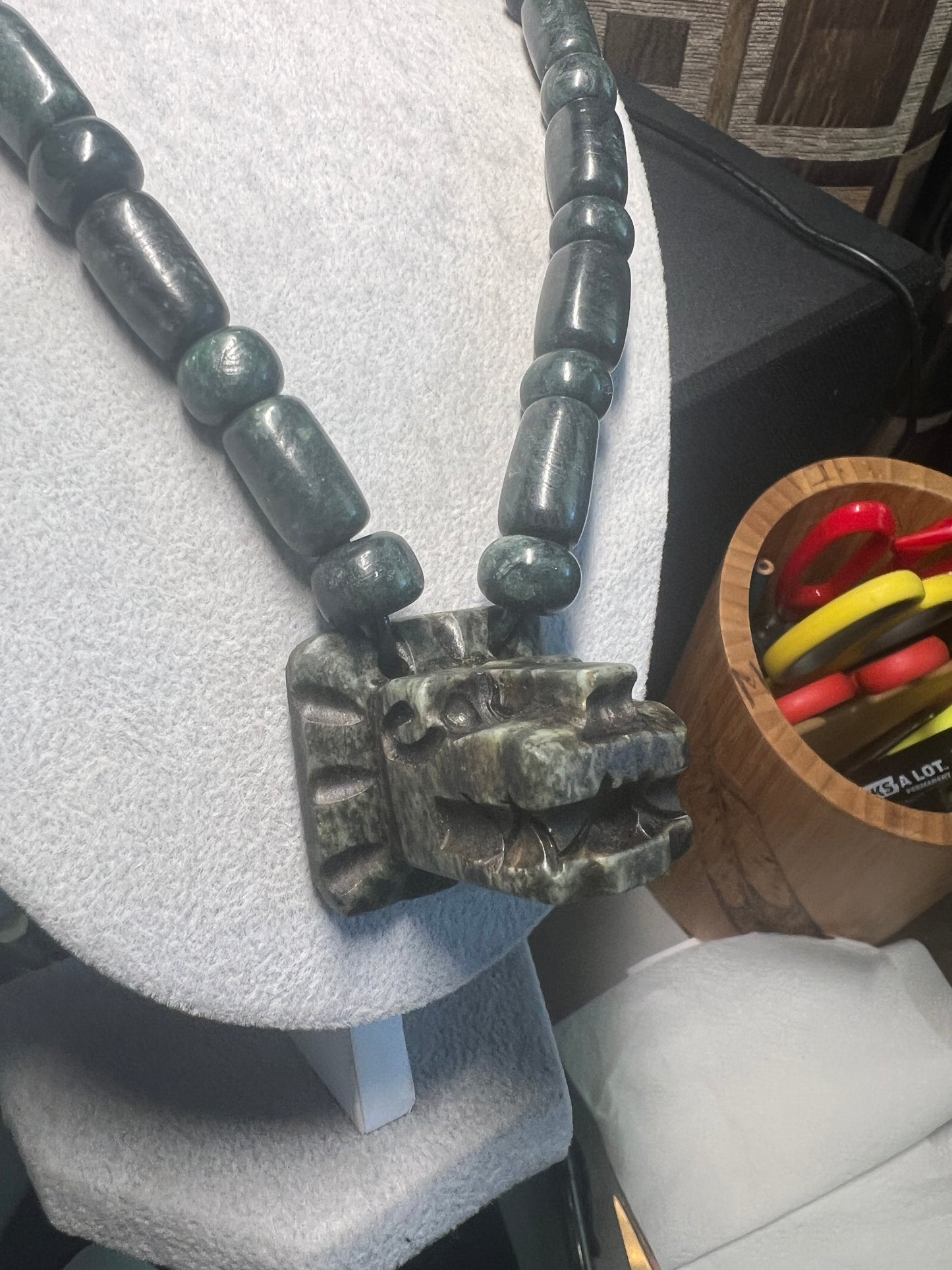 Jade Quetzalcoatl Feathered Serpent Necklace, Kukulkan Mayan Plumed Serpent Necklace Maya, Aztec, Mexica, Plumed Serpent, Dragon #18