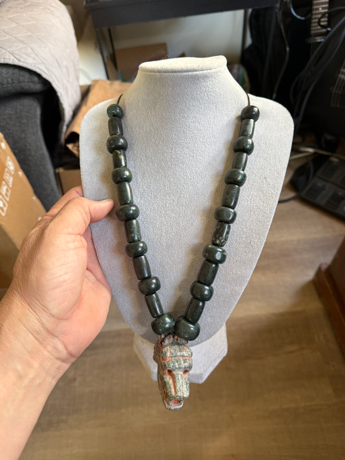 Serpentine Quetzalcoatl Feathered Serpent Necklace, Kukulkan Mayan Plumed Serpent Necklace Maya, Aztec, Mexica, Plumed Serpent, Dragon #41